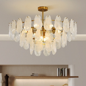 Lampadario Moderno di Lusso per Soggiorno, Soffitto Alto, Design Creativo per Villa, Hotel, Ristorante, Camera da Letto, Lampadario in Vetro - Product Image 5