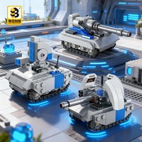 Bloques de Construcción de Tanques de Ciencia Ficción, Micro Partículas, Ensamblaje DIY, STEM Educativo, Modelo de Vehículo Blindado de Plástico ABS, Juguete para Niños