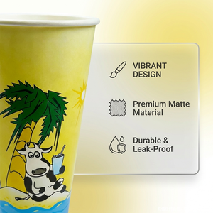 Vasos de Papel Desechables de Pared Simple de 12oz y 8oz para Llevar, Personalizados y de Venta Caliente de Wellons, para Cafeterías, Tiendas de Leche y Té - Product Image 3