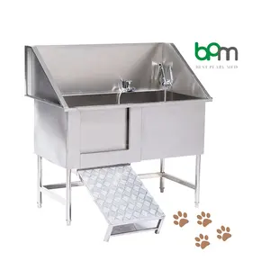 BPM-BB3V yıkama makinesi küçük hayvan için profesyonel taşınabilir paslanmaz çelik köpek Spa küvet