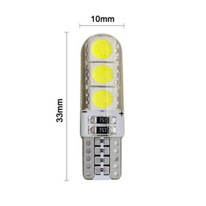 Luz <span class=keywords><strong>LED</strong></span> Estroboscópica T10 W5W OEM, Luz de Gel de Silicona, 194 168 5050 6LED, Bombilla <span class=keywords><strong>LED</strong></span> Intermitente, Luces de Posición, 12V 24V, Rojo Azul - Product Image 5