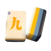 Juego de Mahjong Americano Personalizable, Resistente, Plegable, Ecológico, Portátil, Edición Capitán Azul y Amarillo para 4 Jugadores, Estilo Moderno