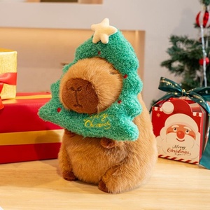 25Cm Dễ Thương Capybara Thú Nhồi Bông Đồ Chơi Với Xmas <span class=keywords><strong>Tree</strong></span> Giáng Sinh Capibaras Đồ Chơi Sang Trọng Món Quà Kỳ Nghỉ - Product Image 5