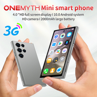 2025 taille compacte mince 4 pouces 3G Android 10.0 Quad Core Dual Sim plein écran S25 Smart Phone prend en charge le français et l'allemand