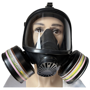 Masker Gas MF15 Full <span class=keywords><strong>Face</strong></span> dengan Filter Gabungan Multi Gas, Canister CE, <span class=keywords><strong>Respirator</strong></span> Keamanan Kimia Industri, Silikon, Dapat Digunakan Kembali, 3-Lapisan - Product Image 2