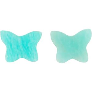 Cabujón de Amazonita Natural en Forma de Mariposa de 10x8 mm para Joyería, Piedra Preciosa Pulida Verde Suelta - Product Image 1