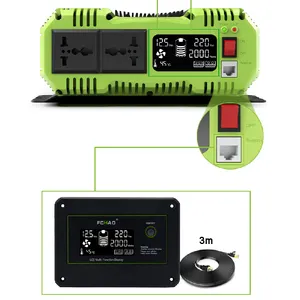 Fchao 1.8kw 2500W 3000W 1200W pure wave sine power DC 12v 24v 48v to AC 220v power inverter pure sine wave 1500W mini inverter