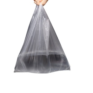 <b>Transparent</b> Vest Handle Plastic <b>Bag</b> 36x56 Disposable Food Packaging For Breakfast - Product Image 2
