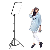 Lampe vidéo LED plate de 24 pouces avec télécommande, panneau à intensité variable, éclairage plein écran, studio photo, photographie en direct, lampe de remplissage