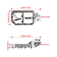 Repose-pieds larges en alliage d'aluminium chromés pour Surron Light Bee X LBX Talaria Sting E-Ride Pro MX4 Moto Tout-Terrain Électrique