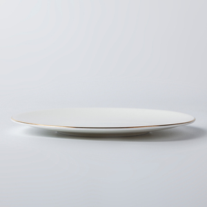 Juego de platos de cena laterales de porcelana blanca de 8 ", 10" y 12 "al por mayor platos de lujo con borde dorado de porcelana china de hueso para eventos, bodas, hoteles VIP - Product Image 6