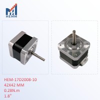 Moteur pas à pas hybride NEMA 17 42 mm 2 phases 1,8 degré 0,28 Nm 4,48 V 0,8 A avec connecteur 4 broches pour CNC