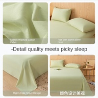 Ensemble de draps de lit pour dortoir en coton 100% - Style moderne minimaliste - Antibactérien - Trois pièces - Housse de couette et taie d'oreiller - Convient à toutes les saisons