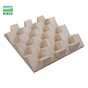 Difusor de Sonido - Paneles Acústicos de Madera de 24 x 24 x 2.8 Pulgadas que Reducen el Eco y Conservan la Vitalidad del Ambiente - Forma Cuadrada - Product Image 4