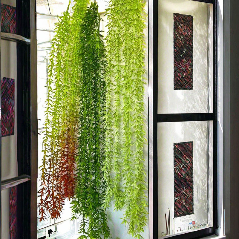 Green Artificial Eucalyptus Garland Plastic Simulation