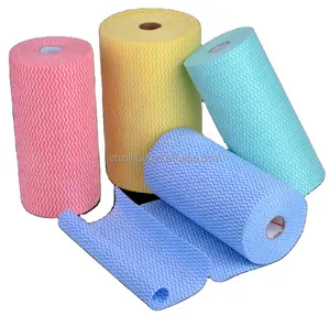 Washable And Reusable Microfiber Cleaning Wipes Disposable Nonwoven Towel Roll Multi-purpose Paper Cleaning Cloth