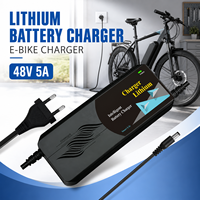 Chargeur Li-ion/Vélo Électrique Haute Puissance 48V5A 110-240V avec Indicateur LED pour Vélo Électrique et Trottinette Électrique, Efficacité 95%