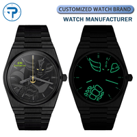 Montres mécaniques entièrement automatiques de la série PRX personnalisables pour hommes avec un design élégant, étanches et lumineuses