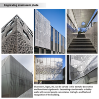 Panneaux de conception de revêtement en aluminium massif en métal pour extérieur d'usine Panneaux de perforation Façade murale Bardage métallique