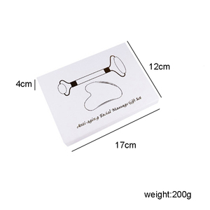 Gmagic Set di strumenti di bellezza al quarzo rosa naturale <span class=keywords><strong>Kit</strong></span> di cristallo rosa massaggiatore per la pelle viso Guasha pietra giada rullo viso e Gua Sha - Product Image 6