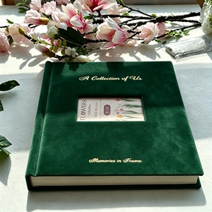 Livre d'or de mariage en petite édition, album photo 4x6 pouces, couverture en velours doux, scrapbook double face pour les démarreurs de marques en ligne - Product Image 5