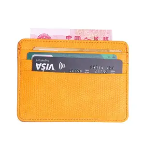 جديد سحلية طباعة بطاقة البنك الغطاء بو الجلود الأعمال حافظة للبطاقات شعبية مقص البطائق يمكن تخصيص وظيفة RFID شعار