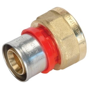 Raccordo a pressione femmina dritto 16 x 2.0 - 1/2 per tubi multistrato in rame - Product Image 1