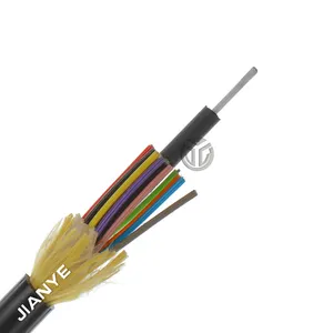 Kabel Serat Optik Inti 4 Hilos 12 24 36 48 72 128 144 Mode Tunggal Kabel ADSS Fibra Optikal