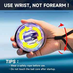 Ballon gyroscopique RS pour exercices de poignet et d'avant-bras, entraîneur de poignet et de bras, lumière LED, ballon gyroscopique pour la puissance du poignet et de l'avant-bras - Product Image 5