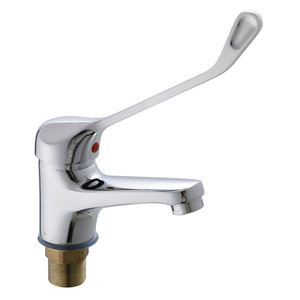 Brass dài xử lý bệnh viện khuỷu tay Mixer bồn rửa vòi lỗ duy nhất nóng và lạnh y tế khuỷu tay vòi nước - Product Image 1