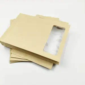 Venta al por mayor precio barato documento de papel grande reutilizable marrón blanco papel Kraft envío embalaje sobre caja de documentos