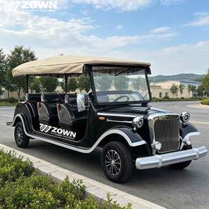 <b>8</b> Seater Black Retro Electric Vintage Classic Car With Waterproof Canopy Sightseeing Shuttle Vehicle For Scenic Spots - Product Image 1