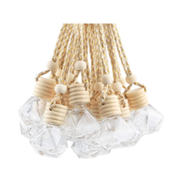Diffuseur de parfum suspendu pour voiture de 8 ml, vide, rechargeable, en verre transparent, pour huiles essentielles et aromathérapie