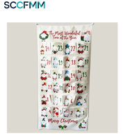 Kit de décoration de Noël pour enfants SCCFMM, calendrier de l'avent avec pochette à impression par sublimation pour décorations de Noël