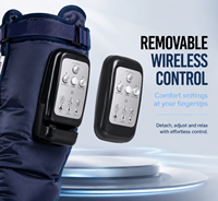 Masseur de jambes à compression d'air rechargeable, bottes de massage pour les pieds et les mollets, portable sans fil pour la circulation sanguine, la récupération et le soulagement de la douleur
