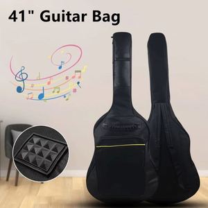 Housse de transport pour guitare acoustique 41 pouces, portable, durable, en tissu Oxford, résistante à l'eau, rembourrage en éponge de 0,25 pouce, double bandoulière réglable - Product Image 4