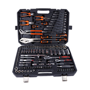 Boîte à outils de réparation automobile à double usage de 131 pièces CRV Wrench Ratchet Barrel Bit Pliers Screwdriver Hand-Power Source OEM - Product Image 1