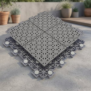 Baldosas Modulares Enclavables BlackLock PP ProFloor Negras, Baldosas Modulares PP ModuDeck Negras, Baldosas Deportivas Negras - Product Image 3