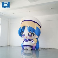Modèle de mascotte gonflable personnalisé de personnage de dessin animé pour concerts en plein air, soutien des fans, publicité et décoration de fête