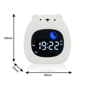 Horloge intelligente Cloud pour la méditation, horloge numérique en silicone, veilleuse, changement de couleur, mode, horloge de chambre d'enfant - Product Image 3