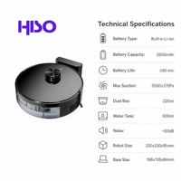 Robot Aspirateur Intelligent V8 3500±270Pa avec Fonction Serpillière, Moteur Sans Balais, Navigation LDS, Contrôle par Application, Vente Directe Usine, OEM ODM