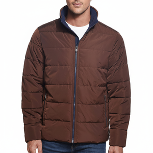 Veste d'hiver personnalisée rembourrée de haute qualité pour hommes doudoune en nylon avec capuche logo décoration OEM livraison directe vente en gros doudoune - Product Image 1