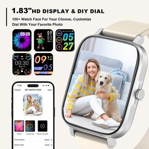 สมาร์ทวอทช์ทรงเหลี่ยม หน้าจอ IPS ระบบสัมผัส กันน้ำ IP67 ติดตามสุขภาพ GPS รองรับซิมการ์ดคู่ รองรับ Android - Product Image 6