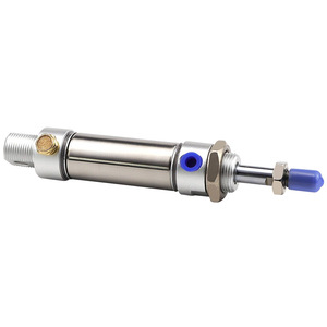 กระบอกลมขนาดเล็ก Smsa รุ่น 20 25 32 40X20 25 30 50 60 S แบบมีโช้ค ตัวกระบอกเหล็ก - Product Image 2