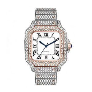 Montre de luxe personnalisée en moissanite et diamants, style hip-hop, avec design glacé pour les marques de mode - Product Image 5