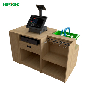 เคาน์เตอร์แคชเชียร์ขนาดเล็ก Highbright แบบไม่มีสายพานลำเลียง สำหรับซูเปอร์มาร์เก็ตและร้านขายของชำ - Product Image 2