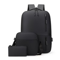 Sac à dos USB multifonctionnel de grande capacité pour hommes mallette d'affaires sac à bandoulière pour ordinateur portable fermeture éclair impression de logo personnalisable