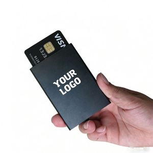 XDH1716 Custom Logo Slim Aluminum Credit Card Holder <b>Wallet</b> for Men RFID Blocking Minimalist <b>Metal</b> Pop up <b>Wallet</b> Card Holder - Product Image 1