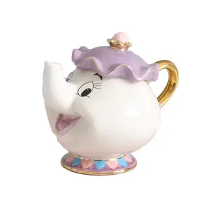 Горячая Распродажа, новинка, чайник с мультяшным изображением красавицы и чудовища, кружка, чайный набор Mrs Potts Chip