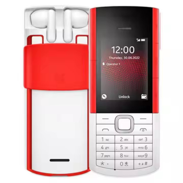 Newly Designed Dual SIM 2G GSM S5710 Phone 2.4-inch Display Unlock Button Comes with TWS Earbuds User-friendly